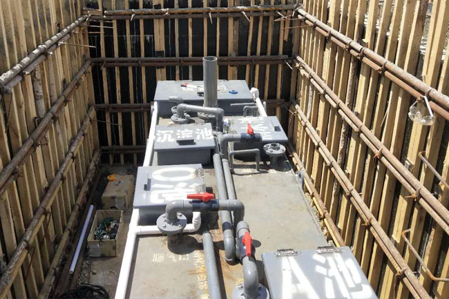 地埋式污水處理設備安裝前土建基坑